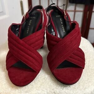 New Look Red Crisscross Heels